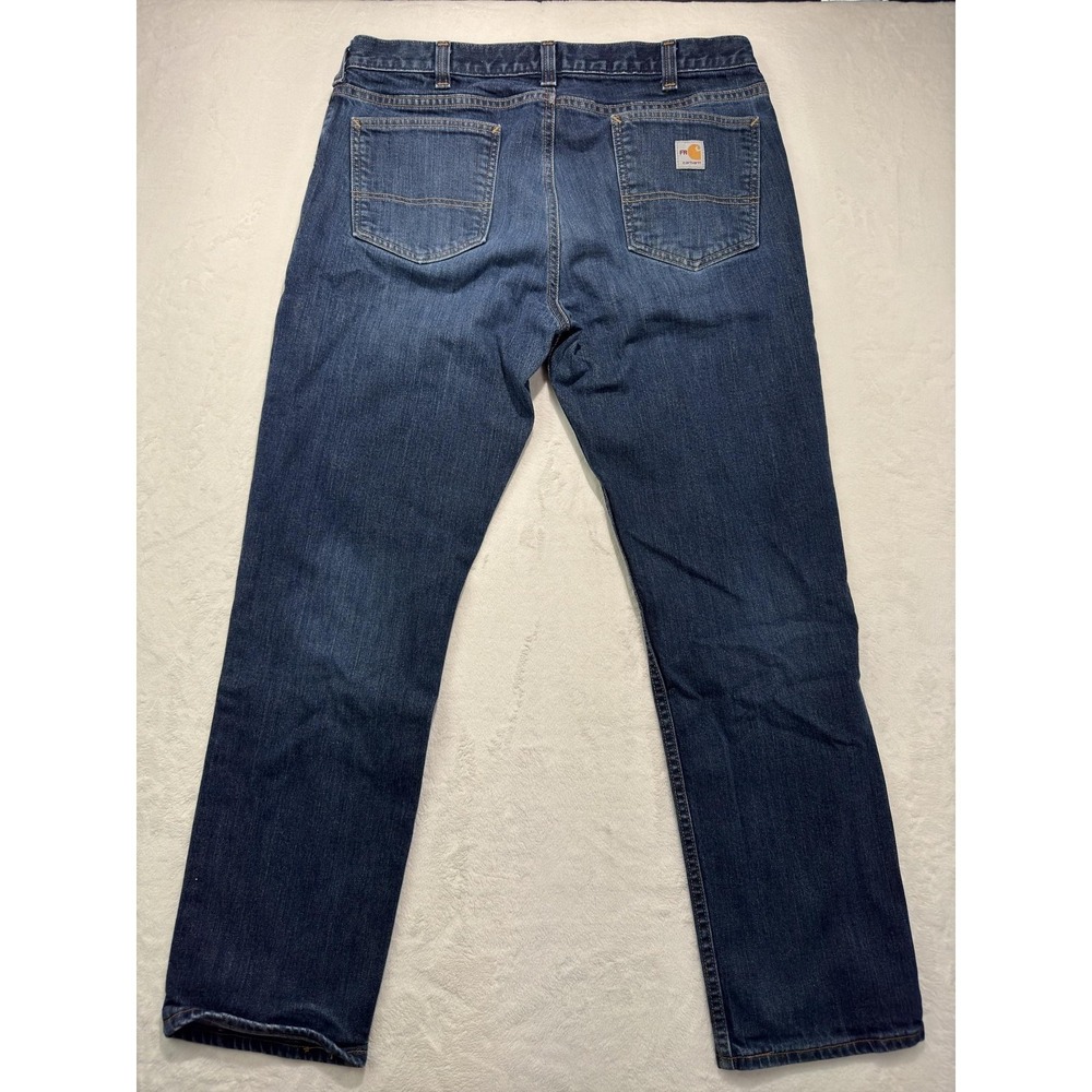 Carhartt FR Jeans Mens 34x30 Blue Denim Relaxed Fit Straight Flame Resistant - Picture 8 of 8